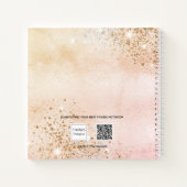 Herfst baby shower pompoen roos  notitieboek (Achterkant)