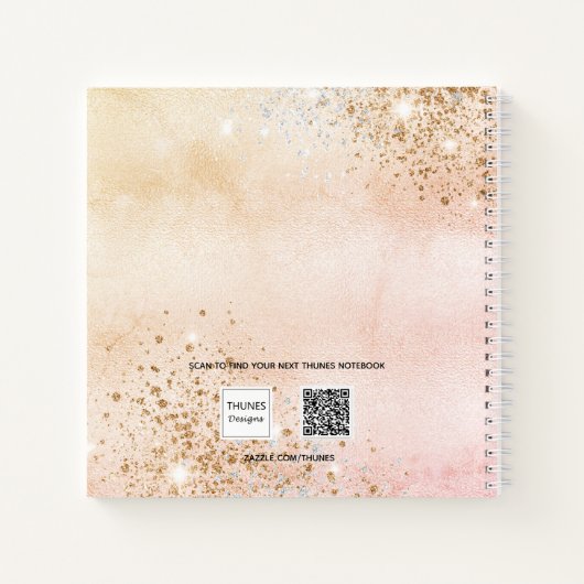 Herfst baby shower pompoen roos  notitieboek (Achterkant)