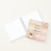 Herfst baby shower pompoen roos  notitieboek (Binnen)