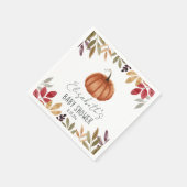 Herfst Baby shower pompoen Servet (Hoek)