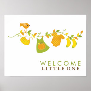 Herfst Baby shower Poster
