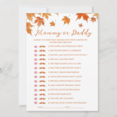 Herfst Baby shower Raad wie spel Kaart (Voorkant)