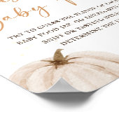 Herfst Baby shower raadt het Baby-eten Poster (Hoek)