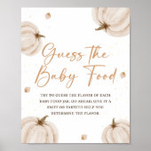 Herfst Baby shower raadt het Baby-eten Poster (Voorkant)