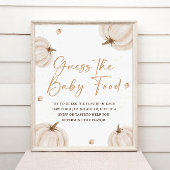 Herfst Baby shower raadt het Baby-eten Poster