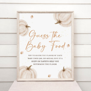 Herfst Baby shower raadt het Baby-eten Poster