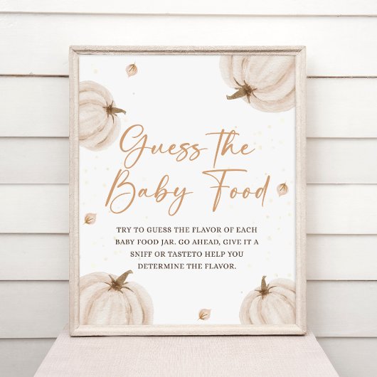 Herfst Baby shower raadt het Baby-eten Poster
