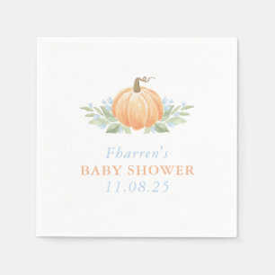 Herfst Baby shower servetten Pompoen