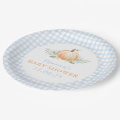 Herfst Baby shower servetten | Pompoen Papieren Bordje (Gekanteld)