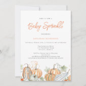 Herfst Baby shower Sprinkle Pompoen Kaart (Voorkant)