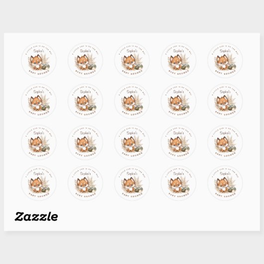 Herfst Baby shower Stickers (Vel)
