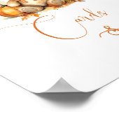 Herfst Baby shower teddybeer Kaarten en geschenken Poster (Hoek)