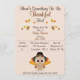 Herfst Baby shower (Thankful) Kaart