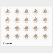 Herfst Baby shower thema lieve kleine pompoen Ronde Sticker (Vel)