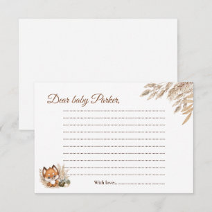 Herfst Baby shower Tijd Capsule Kaart