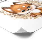 Herfst Baby shower Tijd Capsule Teken Poster (Hoek)