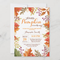 Herfst Baby Shower Uitnodiging