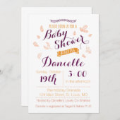 Herfst Baby shower Uitnodiging (Voorkant / Achterkant)