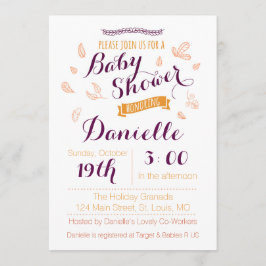 Herfst Baby shower Uitnodiging