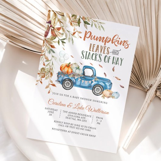 Herfst Baby Shower Uitnodiging