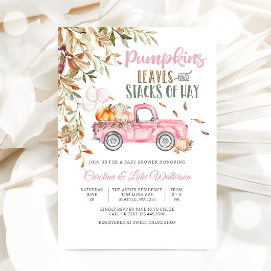 Herfst Baby Shower Uitnodiging