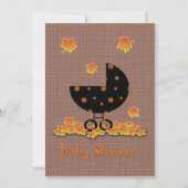 Herfst Baby shower Uitnodiging Baby Buggy (Voorkant)