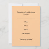 Herfst Baby shower Uitnodiging Baby Buggy (Achterkant)