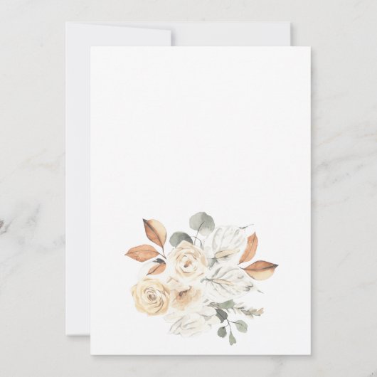 Herfst Baby shower Uitnodiging, een kleine pompoen Kaart (Achterkant)