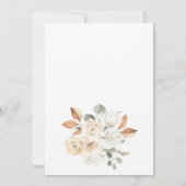 Herfst Baby shower Uitnodiging, een pompoen Kaart (Achterkant)