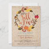 Herfst Baby shower Uitnodiging - "Herfst in liefde (Voorkant)