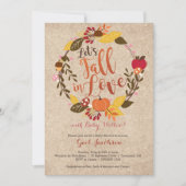 Herfst Baby shower Uitnodiging - "Herfst in liefde (Voorkant)