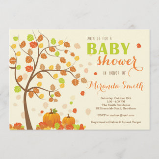 Herfst Baby shower Uitnodiging/Herfst Uitnodiging