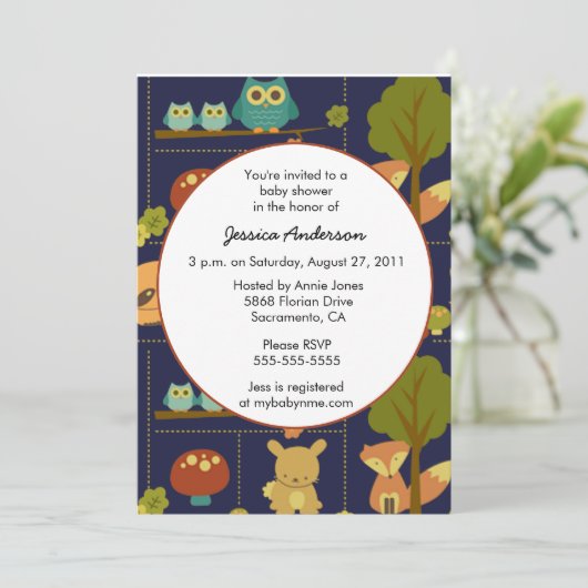 Herfst baby shower-uitnodiging kaart (Staand voorkant)