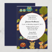 Herfst baby shower-uitnodiging kaart (Voorkant / Achterkant)