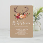 Herfst baby shower-uitnodiging kaart (Staand voorkant)