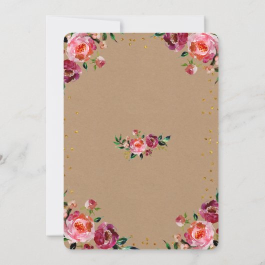 Herfst baby shower-uitnodiging kaart (Achterkant)