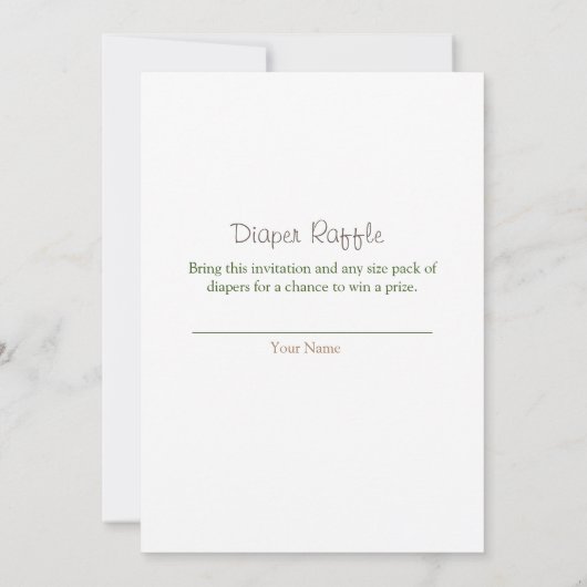 Herfst baby shower-uitnodiging kaart (Achterkant)