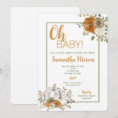 Herfst Baby shower Uitnodiging Neutrale Alle Kleur (Voorkant / Achterkant)