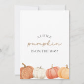 Herfst baby shower Uitnodiging Pompoen (Achterkant)