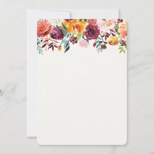 Herfst baby shower-uitnodiging, pompoenen baby sho kaart (Achterkant)