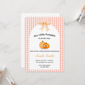 Herfst Baby Shower Uitnodiging | Thema Kleine Pomp