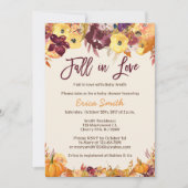 Herfst Baby Shower-uitnodigingen - Herfst in liefd Kaart (Voorkant)