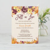 Herfst Baby Shower-uitnodigingen - Herfst in liefd Kaart (Staand voorkant)