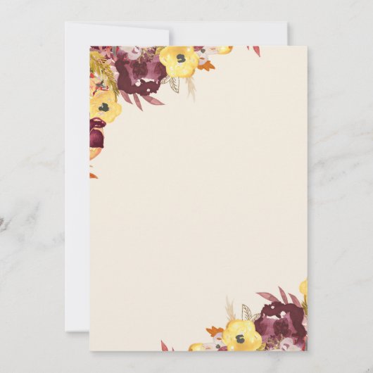 Herfst Baby Shower-uitnodigingen - Herfst in liefd Kaart (Achterkant)