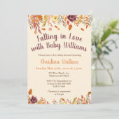 Herfst Baby Shower Uitnodigingen Verliefd (Staand voorkant)