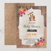 Herfst baby shower verjaardaguitnodiging kaart (Voorkant / Achterkant)