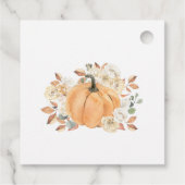 Herfst baby shower vierkante gunstag, dank u label (Achterkant)