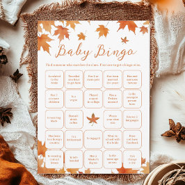 Herfst Baby shower Vind de Gast Bingo Game Kaart