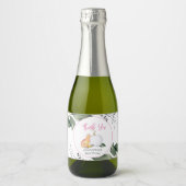 Herfst Baby shower Voedsel Drink labels Sparkling Wijnetiket (Voorkant)