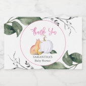 Herfst Baby shower Voedsel en Drink Etiketten (Enkel label)